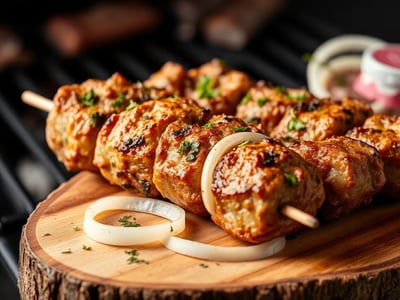Espetinho de Kafta Montada